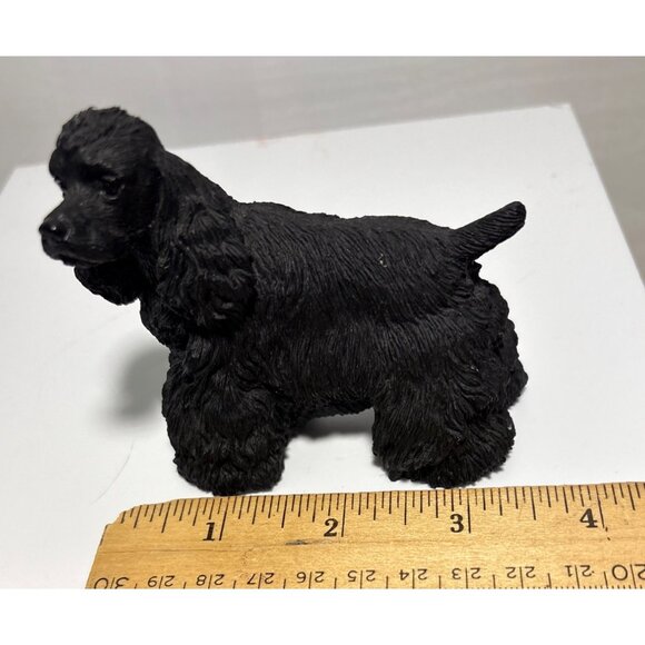 Black Cocker Spaniel Figurine Resin Sculpture 3.5 x 3" - Picture 6 of 7